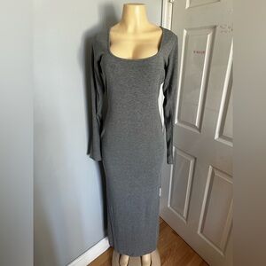 Skims Gray Long Sleeve Dress